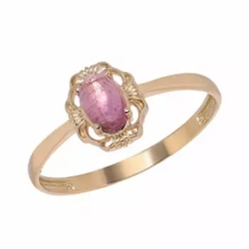 Серебряное кольцо с розовым турмалином
