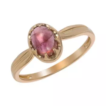 Серебряное кольцо с розовым турмалином