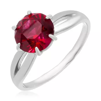 Серебряное кольцо с рубеллитом