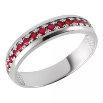 Серебряное кольцо с рубинами