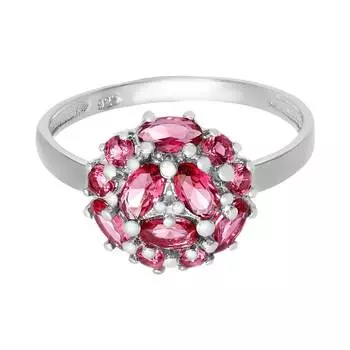 Серебряное кольцо с рубинами