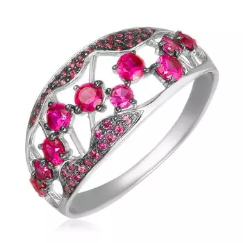 Серебряное кольцо с рубинами