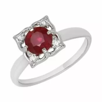 Серебряное кольцо с рубином