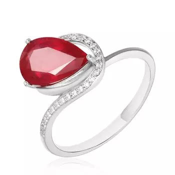 Серебряное кольцо с рубином