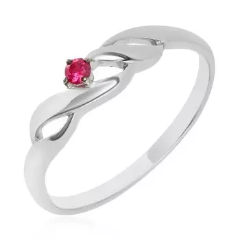 Серебряное кольцо с рубином