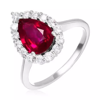 Серебряное кольцо с рубином