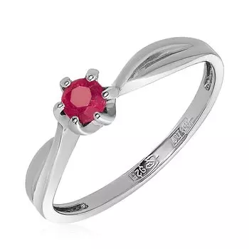 Серебряное кольцо с рубином