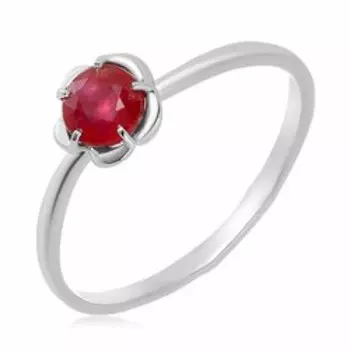 Серебряное кольцо с рубином