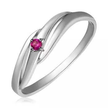 Серебряное кольцо с рубином