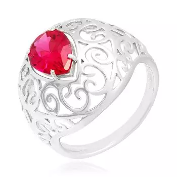 Серебряное кольцо с рубином