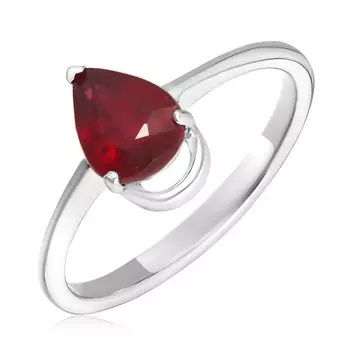 Серебряное кольцо с рубином
