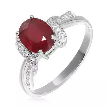 Серебряное кольцо с рубином