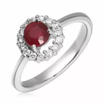 Серебряное кольцо с рубином