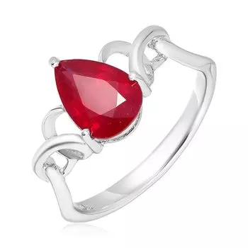 Серебряное кольцо с рубином