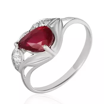 Серебряное кольцо с рубином