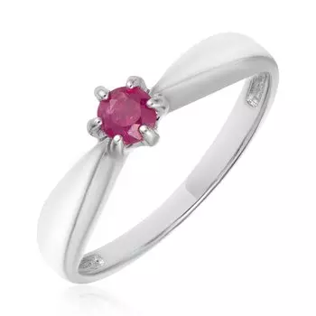 Серебряное кольцо с рубином