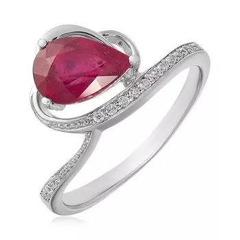 Серебряное кольцо с рубином