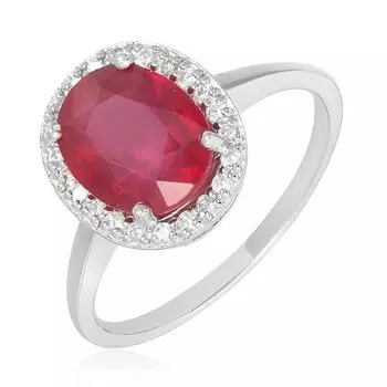 Серебряное кольцо с рубином