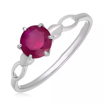Серебряное кольцо с рубином