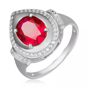 Серебряное кольцо с рубином