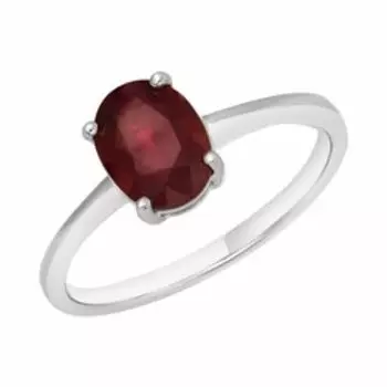 Серебряное кольцо с рубином