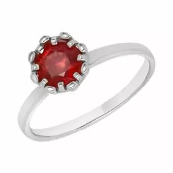 Серебряное кольцо с рубином