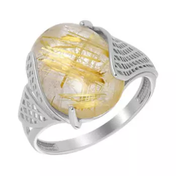 Серебряное кольцо с рутиловым кварцем