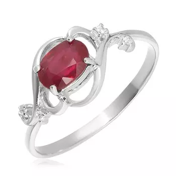 Серебряное кольцо с с рубином