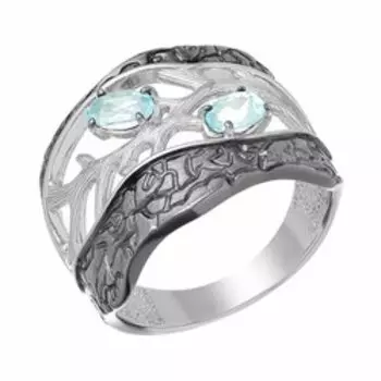 Серебряное кольцо с с топазами