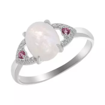 Серебряное кольцо с самоцветами