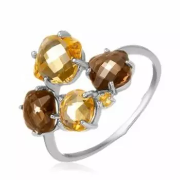 Серебряное кольцо с самоцветами