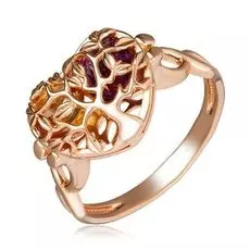 Серебряное кольцо с самоцветами