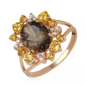 Серебряное кольцо с самоцветами