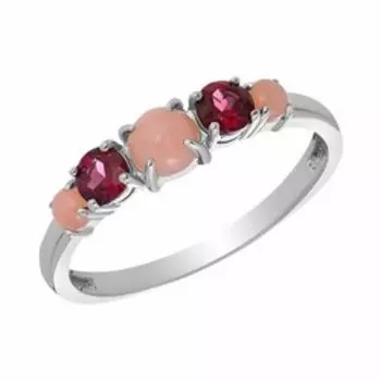 Серебряное кольцо с самоцветами