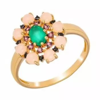 Серебряное кольцо с самоцветами