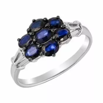 Серебряное кольцо с сапфирами
