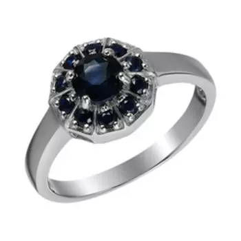 Серебряное кольцо с сапфирами