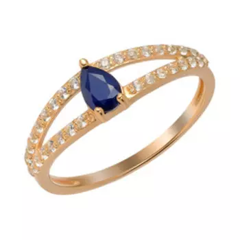 Серебряное кольцо с сапфирами