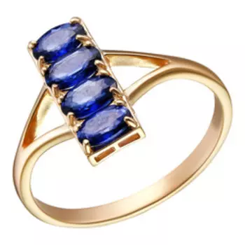 Серебряное кольцо с сапфирами