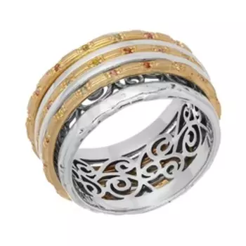 Серебряное кольцо с сапфирами