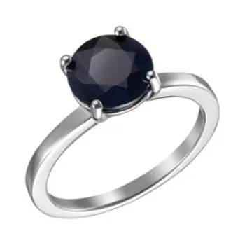 Серебряное кольцо с сапфиром