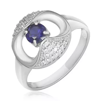 Серебряное кольцо с сапфиром