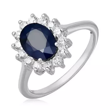 Серебряное кольцо с сапфиром