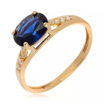 Серебряное кольцо с сапфиром