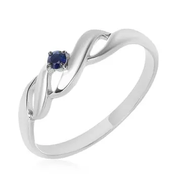 Серебряное кольцо с сапфиром