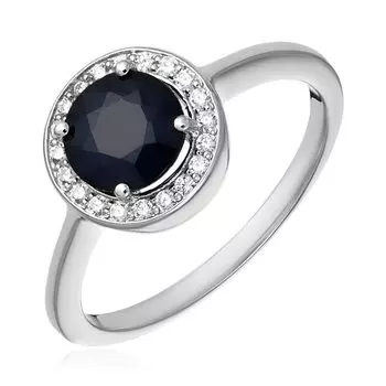 Серебряное кольцо с сапфиром