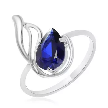 Серебряное кольцо с сапфиром