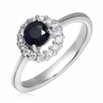 Серебряное кольцо с сапфиром