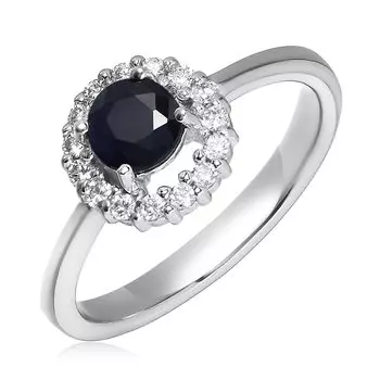 Серебряное кольцо с сапфиром