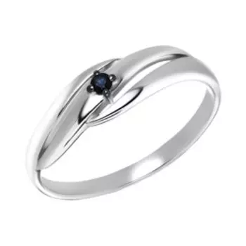 Серебряное кольцо с сапфиром